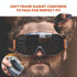 TENACIOUS HOLDINGS, INC. ergodyne® 60301 Skullerz MODI OTG Anti-Scratch and Enhanced Anti-Fog Safety Goggles with Elastic Strap, Smoke Lens