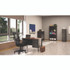 ALERA HSD4524BM Single Pedestal Steel Desk, 45" x 24" x 29.5", Mocha/Black, Black Legs