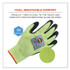 TENACIOUS HOLDINGS, INC. ergodyne® 17822 ProFlex 7041-CASE ANSI A4 Nitrile Coated CR Gloves, EN388: 4X42D, 10" Long, Small, Lime, 144 Pairs/Carton