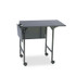 SAFCO PRODUCTS 1876BL Mobile Machine Stand with Drop Leaves, Metal, 1 Shelf, 20" to 36" x 18" x 26.75", Black