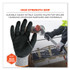 TENACIOUS HOLDINGS, INC. ergodyne® 17982 ProFlex 7031 ANSI A3 Nitrile-Coated CR Gloves, EN388: 4X42C, 9.5" Long, Small, Gray, Pair