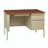 ALERA HSD4524PC Single Pedestal Steel Desk, 45" x 24" x 29.5", Cherry/Putty