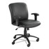 SAFCO PRODUCTS 3491BV Uber Big/Tall Series Mid Back Chair, Vinyl, Supports Up to 500 lb, 18.5" to 22.5" Seat Height, Black