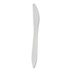 BERK ENTERPRISES INC Berkley Square 1071010 Elegant Dinnerware Heavyweight Cutlery, Knife, Plastic, White, 500/Box