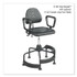 SAFCO PRODUCTS 5120 Task Master Deluxe Industrial Chair, Supports Up to 250 lb, 17" to 35" Seat Height, Black