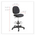 ALERA IN4611 Alera Interval Series Swivel Task Stool, Supports Up to 275 lb, 23.93" to 34.53" Seat Height, Black Fabric