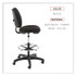 ALERA IN4611 Alera Interval Series Swivel Task Stool, Supports Up to 275 lb, 23.93" to 34.53" Seat Height, Black Fabric