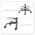 ALERA MT4610 Alera Mota Series Big and Tall Stool, Supports Up to 450 lb, 28.74" to 32.67" Seat Height, Black