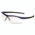 MCR SAFETY DL310AF Dallas Wraparound Safety Glasses, Metallic Blue Frame, Clear Anti-Fog Lens