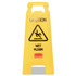RUBBERMAID COMMERCIAL PROD. 611277YWCT "Caution Wet Floor"Caution Wet Floor" Sign, 11 x 12 x 25, Bright Yellow Sign, 11 x 12 x 25, Yellow, 6/Carton