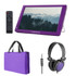 TODDYs PASTRY SHOP 995117193M Trexonic Portable Rechargeable 14in LED TV With Carry Bag And Headphones, Purple, 995117193M