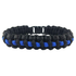 Thin Blue Line TBL-PARA-8 Paracord Survival Bracelet, Thin Blue Line