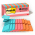 3M CO R330-18CTCP Post-it Pop Up Notes, 18 Pads, 3 in x 3 in, Clean Removal, School Supplies and Office Products, Sticky Notes for Vertical Surfaces, Monitors, Walls and Windows, Poptimistic Collection