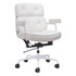 ZUO MODERN 109470  Smiths Ergonomic High-Back Office Chair, White