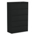 ALERA HLF4267BL Lateral File, 5 Legal/Letter/A4/A5-Size File Drawers, Black, 42" x 18.63" x 67.63"