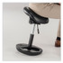 SAFCO PRODUCTS 3005BV Twixt Sitting-Height Saddle Seat Stool, Backless, Supports Up to 300 lb, 19" to 24" Seat Height, Black Seat, Black Base