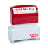 OFFICE DEPOT 034212  Brand Pre-Inked Message Stamp, "Emailed", Red