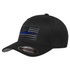 Thin Blue Line FLEX-TBL-BLACK-SUBDUE-BLACK-MEDIUM FlexFit Subdued Thin Blue Line Hat
