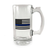 Thin Blue Line TBL-MUG-GLASS-12OZ Libbey Deco Glass Mug - Thin Blue Line Flag, 12.5 oz
