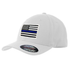 Thin Blue Line FLEX-TBL-WHITE-SMALL Flexfit Hat - Thin Blue Line American Flag
