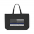 Thin Blue Line DIST-FLAG-CLASSIC-TBL-TOTE-BLACK Tote Bag w/Flag, Thin Blue Line