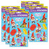 EDUCATORS RESOURCE T-46356-6 Trend superShapes Stickers, Gnome Talk, 72 Stickers Per Pack, Set Of 6 Packs