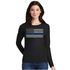 Thin Blue Line WOMEN-LS-CLASSIC-BLUE-BLACK-XXL Women's - Long Sleeve Classic