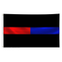 Thin Blue Line BLUE-RED-BLACK-3X5 Thin Red Line/Thin Blue Line Dual Flag, 3 x 5 Ft