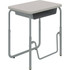 SAFCO PRODUCTS CO 1222GR Safco AlphaBetter 2.0 Height-Adjustable Sit/Stand 28inW Student Desk With Book Box And Pendulum Bar, Gray