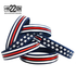 Thin Blue Line RWB-AM-BR Red, White, and Blue American Flag Bracelet