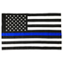 Thin Blue Line HB-AMERICAN-3X5 House Flag/Pole Hem - Thin Blue Line American Flag, 3 x 5 Ft