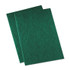 BOARDWALK 196 Medium-Duty Scouring Pad, 6 x 9, Green, 20/Carton