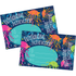 Create a positive and uplifting classroom with help from the Barker Creek Kai Ola Awards & Bookmarks. The set contains awards and bookmarks with colorful designs that help motivate good behavior and hard work.  Vibrant designs help catch the eye.  Perforated bookmarks can be easily separated from awards.  Comes with 60 awards that measure 5-1/2in x 6-3/4in and 60 bookmarks that measure 5-1/2in x 1-3/4in.  Helps you reward hard work and success.