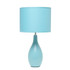 ALL THE RAGES INC Simple Designs LT2002-BLU  Bowling Pin Base Table Lamp, 19inH, Blue Shade/Blue Base