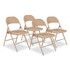 NATIONAL PUBLIC SEATING BASICS by NPS® 901 900 Series All-Steel Folding Chair, Supports Up to 250 lb, 17.75" Seat Height, Beige Seat, Beige Back, Beige Base, 4/Carton
