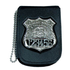 Perfect Fit 706-1-P Recessed Badge & ID Neck Holder w/ Pocket & Chain - 2.75''x3.63''