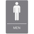 U.S. STAMP & SIGN Headline Sign 4817 Headline ADA Restroom Sign, Mens, 6in x 9in, Gray