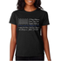 Thin Blue Line WOM-TBL-POA-BLACK-XL Women's T-Shirt - Pledge of Allegiance Thin Blue Line Flag