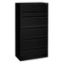 HON COMPANY 785LP Brigade 700 Series Lateral File, 4 Legal/Letter-Size File Drawers, 1 File Shelf, 1 Post Shelf, Black, 36" x 18" x 64.25"