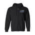 Thin Blue Line TBLH-ZIP-BLACK-XXL Full Zip - Thin Blue Line American Flag - Unisex