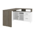 BESTAR INC. 115860-003517 Bestar Equinox 57inW L-Shaped Corner Desk, Walnut Gray/White