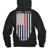 Thin Blue Line MENS-H-HONOR-DUAL-BLACK-SMALL Men's Hoodie - Honor Respect Dual Line