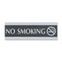 U.S. STAMP & SIGN U.S. Stamp &amp; Sign 4757 U.S. Stamp & Sign Century Series No Smoking Sign - 1 Each - No Smoking Print/Message - 9in Width x 3in Height - Silver Print/Message Color - Mounting Hardware - Black, Silver