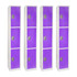 ADIR CORP. Alpine ADI629-203-PUR-4PK  Large 3-Tier Steel Lockers, 72inH x 12inW x 12inD, Purple, Pack Of 4 Lockers