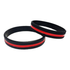 Thin Blue Line TRL-9-BR Thin Red Line Silicone Bracelet, 9 Inch