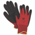 NORTH SAFETY PRODUCTS NF118M NorthFlex Red Foamed PVC Palm Coated Gloves, EN388: 4131, 10" Long, Medium (Size 8), Red/Black, 12 Pairs