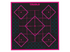 Truglo TG14P6 5-Diamond Pink Target 12''x12'' - 6 Pack