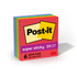 3M CO 675-6SSAN Post-it Super Sticky Notes, 4 in x 4 in, 6 Pads, 90 Sheets/Pad, 2x the Sticking Power, Playful Primaries Colors, Lined