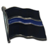 Thin Blue Line TBLPIN Thin Blue Line Pin - Black Flag with Blue Line