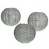 AMSCAN 243648.18  Sequin Paper Lanterns, 9-1/2in, Silver, Pack Of 3 Lanterns